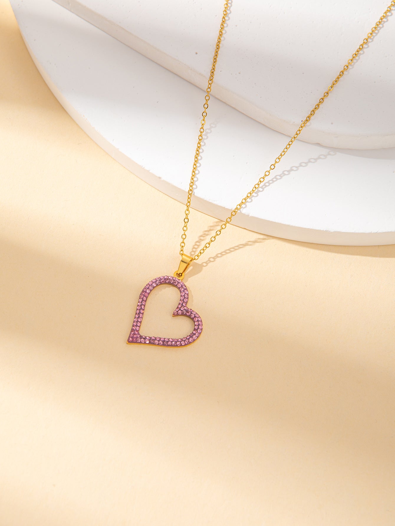 Women's Female With Hearts Zircon Light Luxury Design Earrings