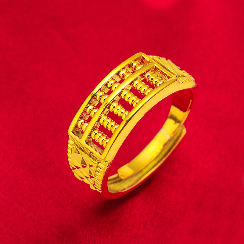 Men's Imitation Gold Vietnam Sand Open Brass Rings