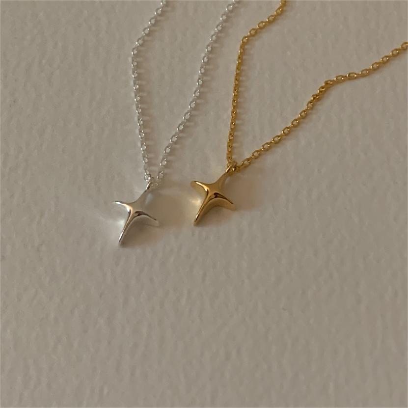 Fan Korean Style Sterling Sier Simple Necklaces