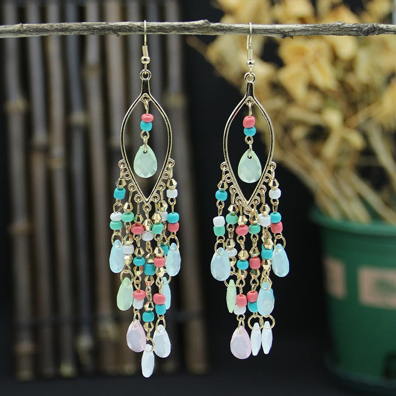 Long Fringe Special Ins Slimming Face Earrings