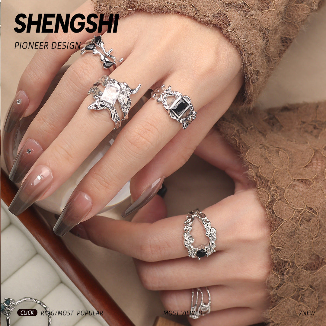 Female Niche High-grade Light Luxury Open Rings