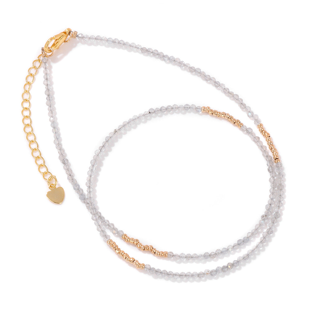 Stone Beading Clavicle Chain Female Niche Necklaces