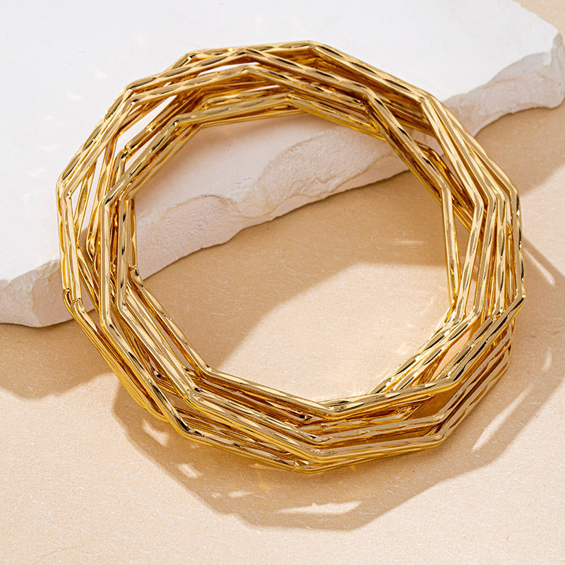 Printed Texture Round Minority Simple Fashion High-grade Bracelet