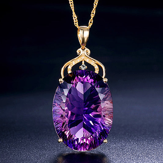 Women's Cool Dopamine Ornament High-grade Amethyst Necklaces