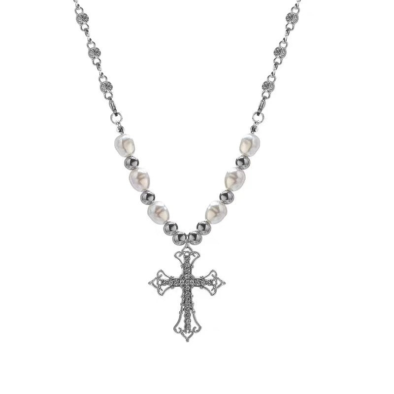 Stitching Short Pearl Trendy Hot Sweet Cool Punk Necklaces