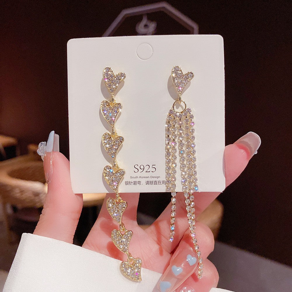 Women's Vintage Tassel Diamond High-grade Ear Minority Earrings