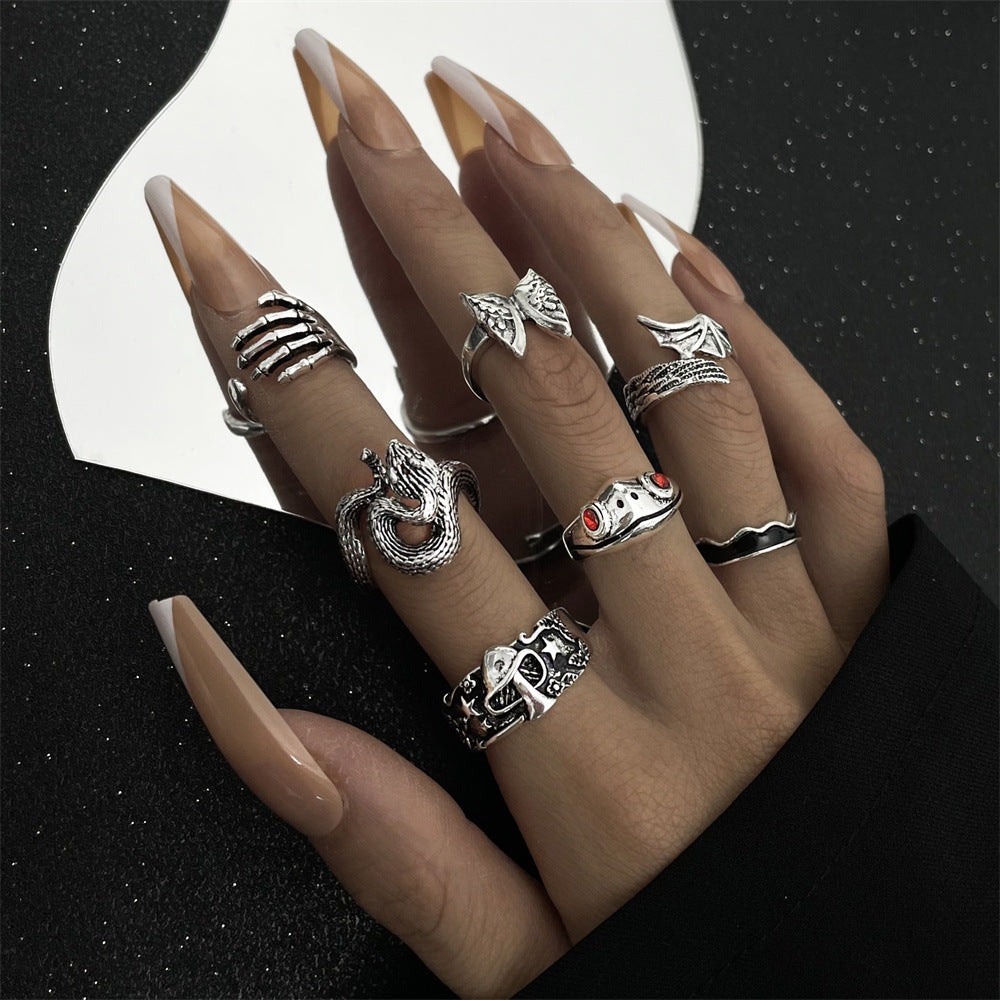 Personality Retro Punk Skull Ghost Claw Rings
