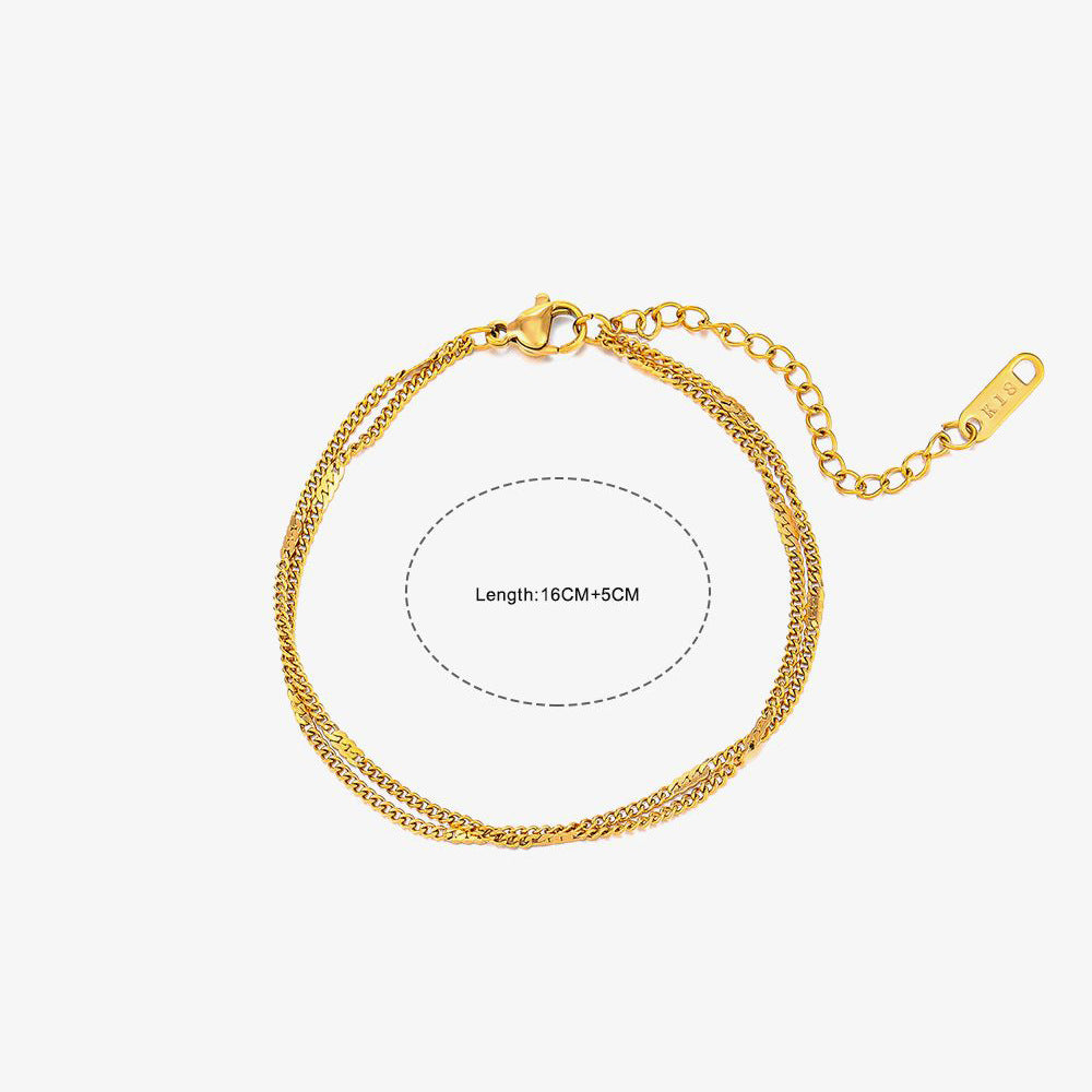 Popular Simplicity Basic Style Snake Bone Bracelets