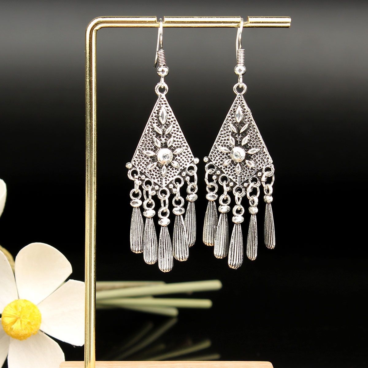 Chinese Style Retro National Miao Sier Earrings