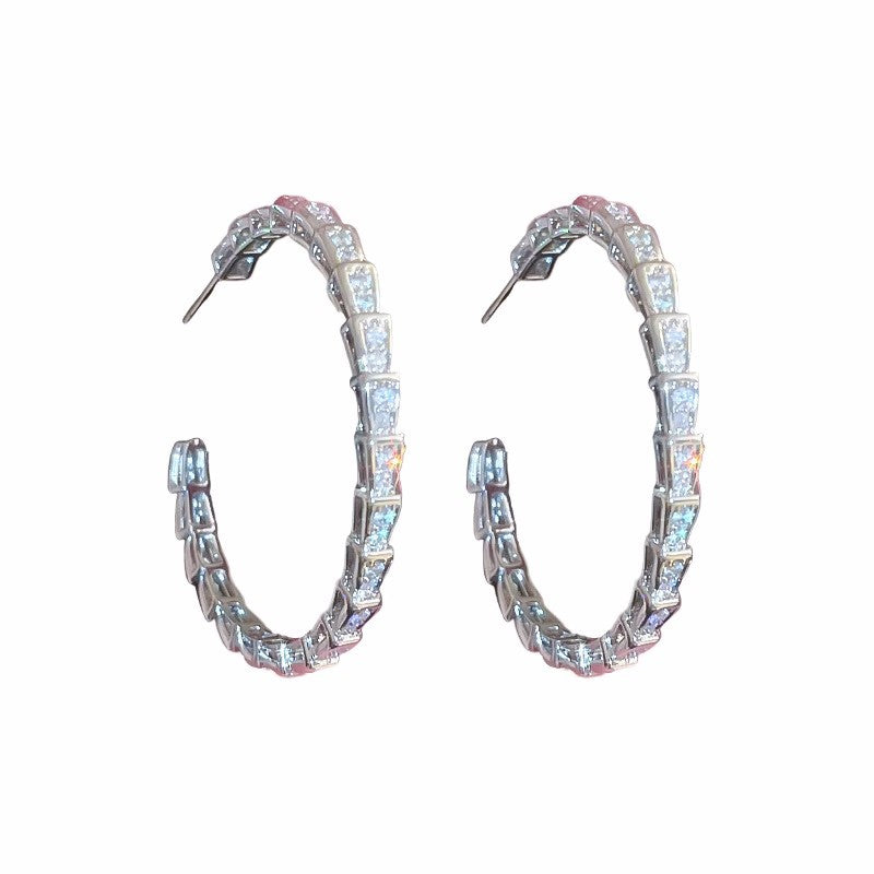 Luxury Exquisite Full Diamond Snake-shaped Elegant Earrings