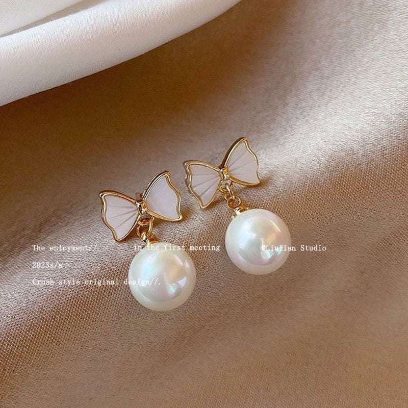 Pearl For Light Luxury Temperament High-grade Earrings