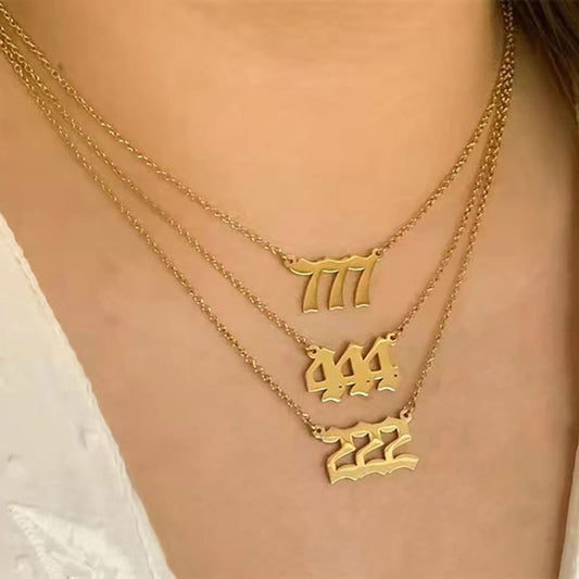 Personalized Digital Stainless Steel Fashion Couple Necklaces