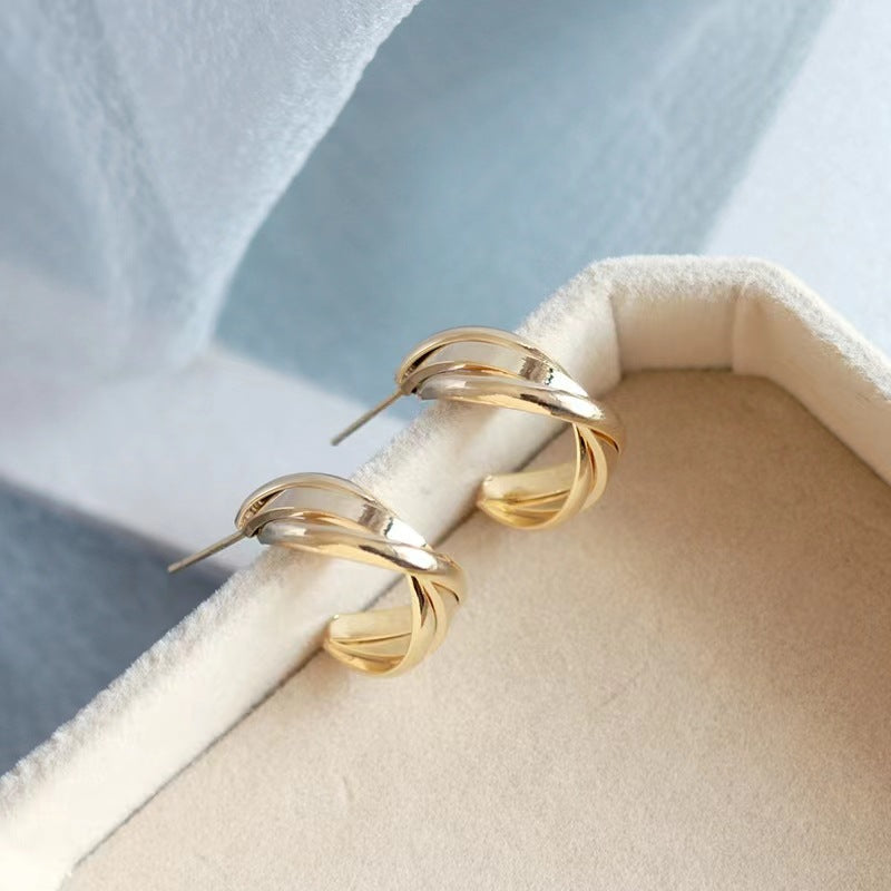 Circle Ear Clip Stylish Simple Versatile Niche Earrings