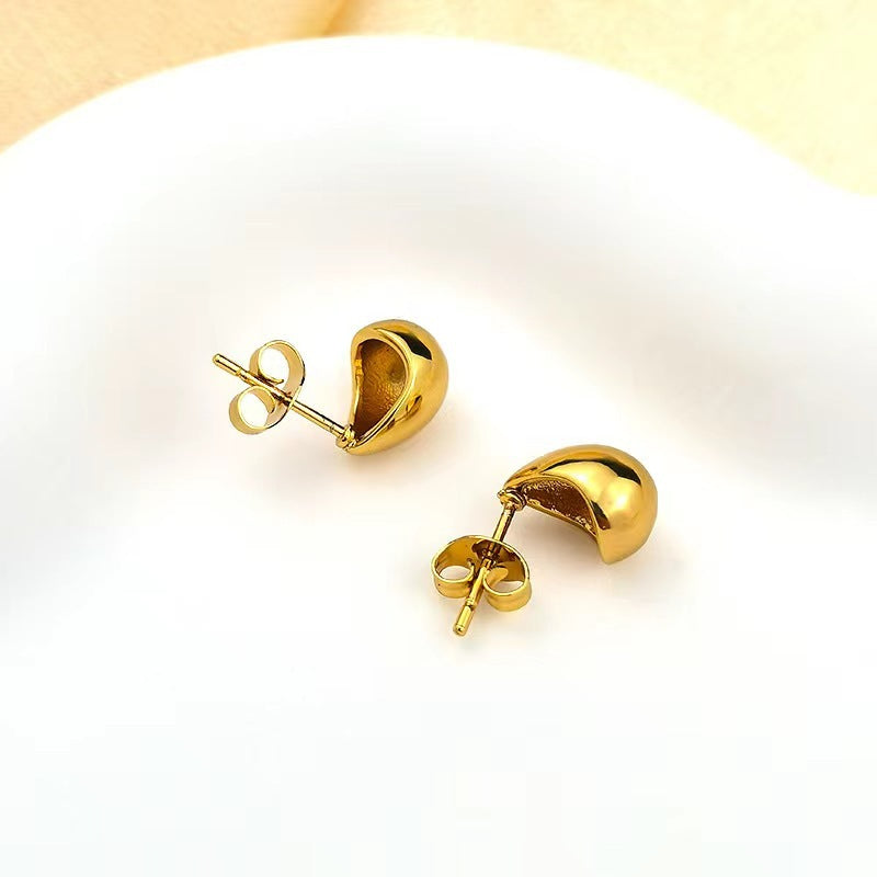 Women's Simple Mini Water Drop Hollow Fashionable Earrings