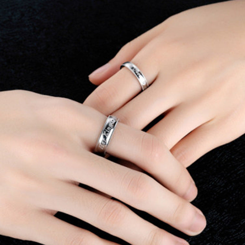 King Queen Couple Trendy Male Beauty Rings