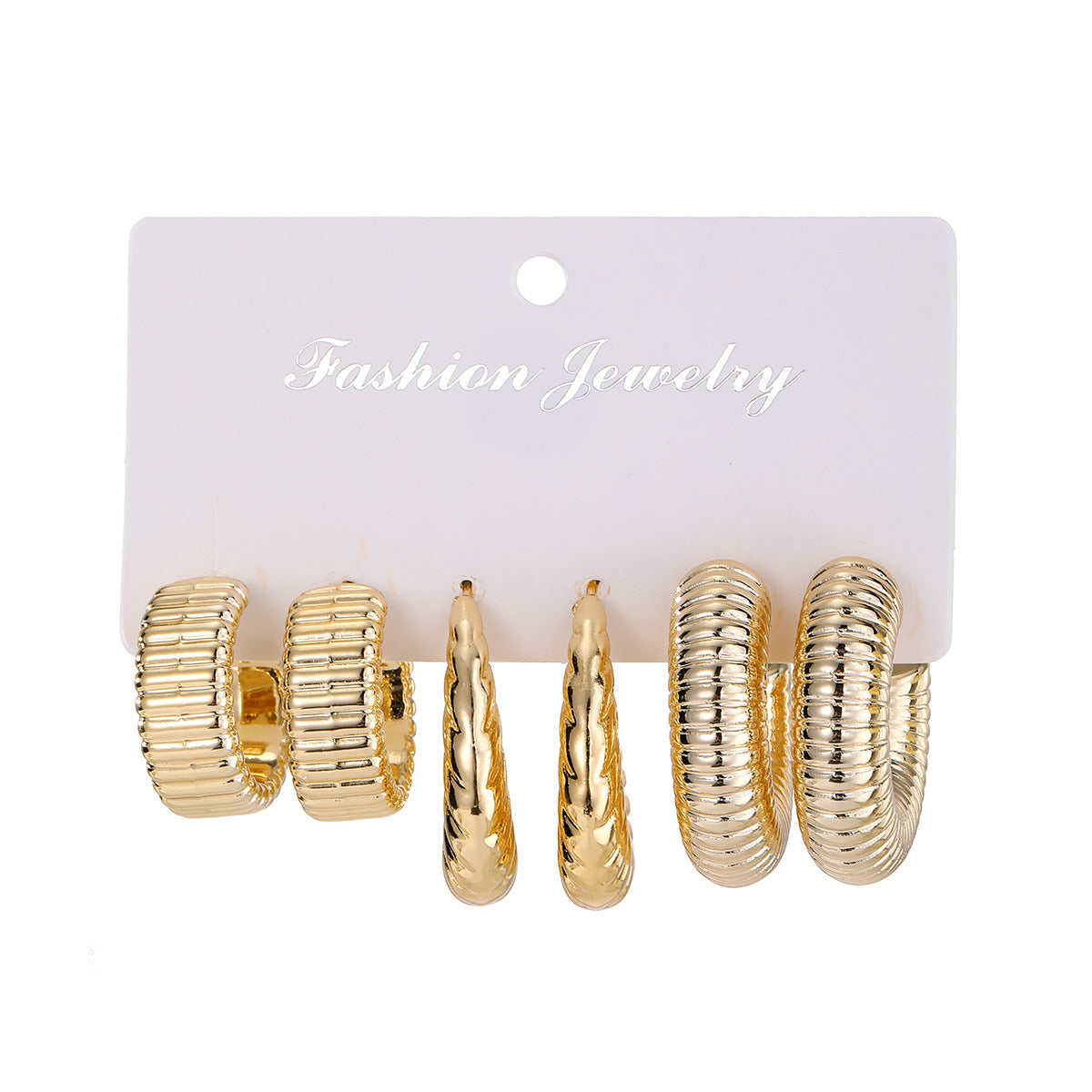 Creative Fashion Flattering Electroplated Shaped Twist Earrings