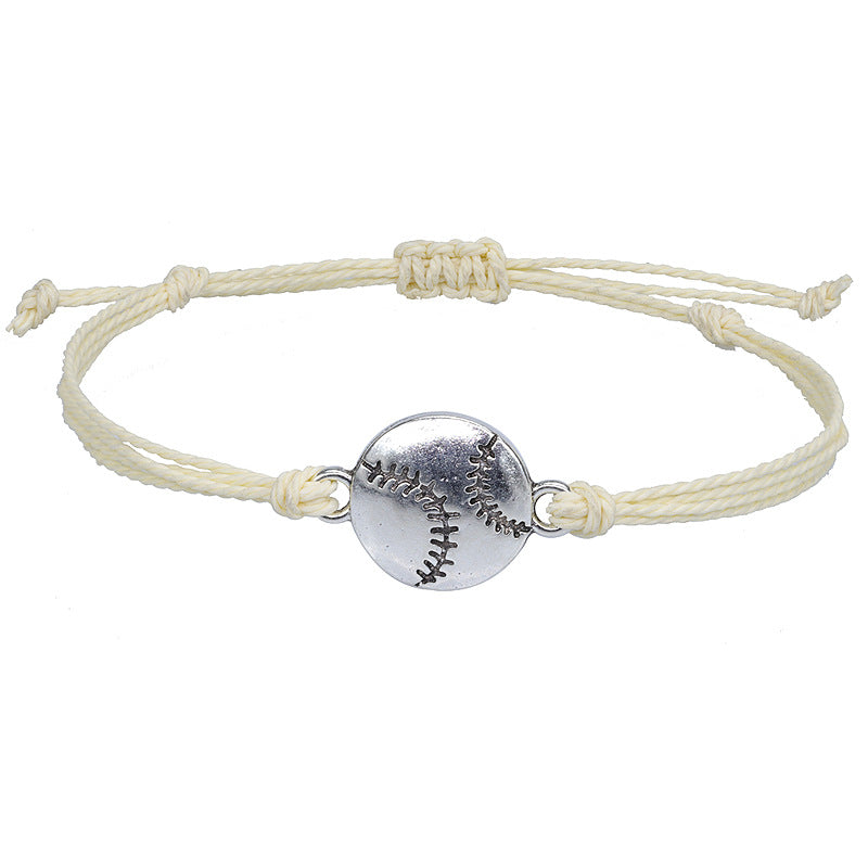 Waterproof Wax Line Woven Volleyball Baseball Bracelets