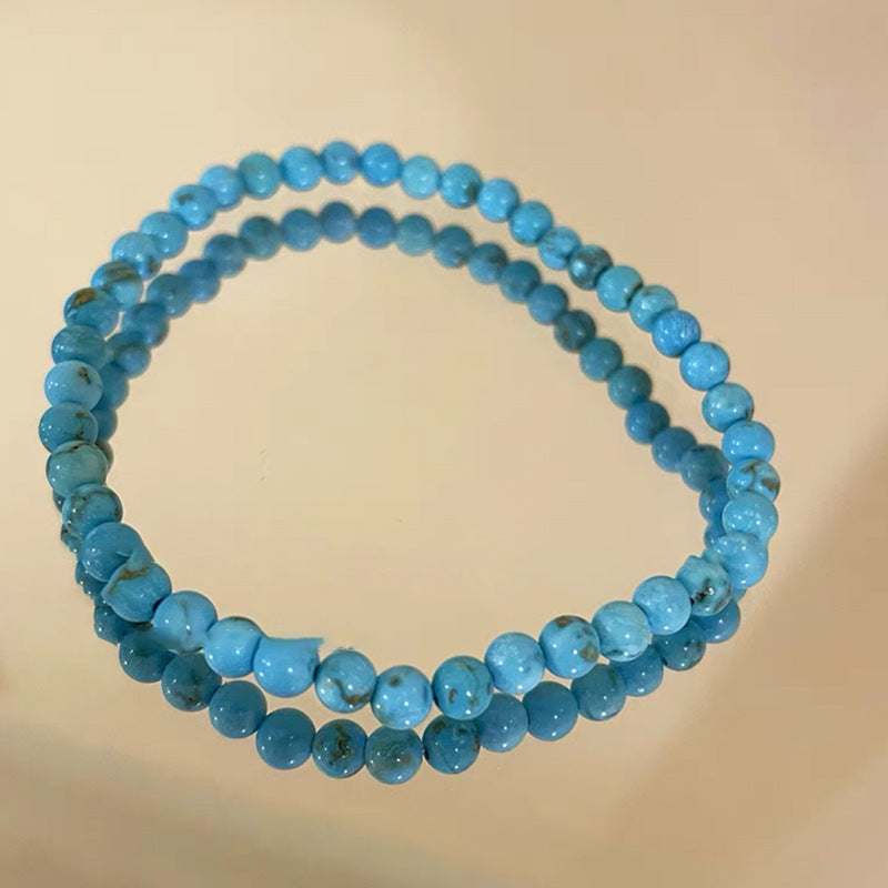 Turquoise Elastic String Beaded Female Summer Bracelets