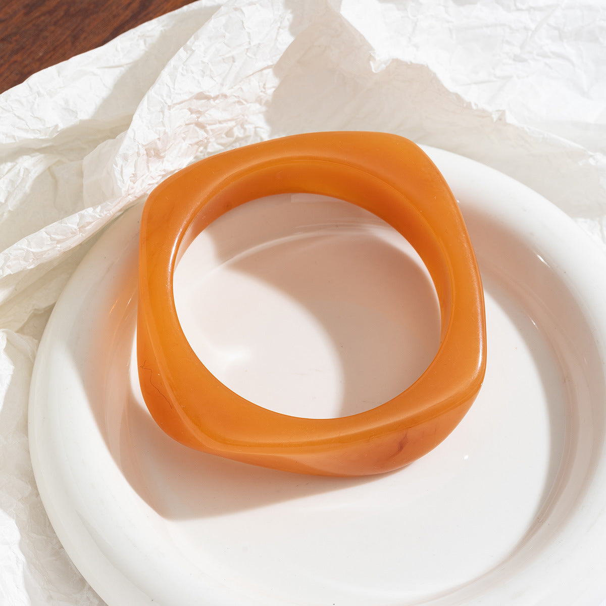 Women's Irregular Blooming Resin Curved Girlfriends Rings