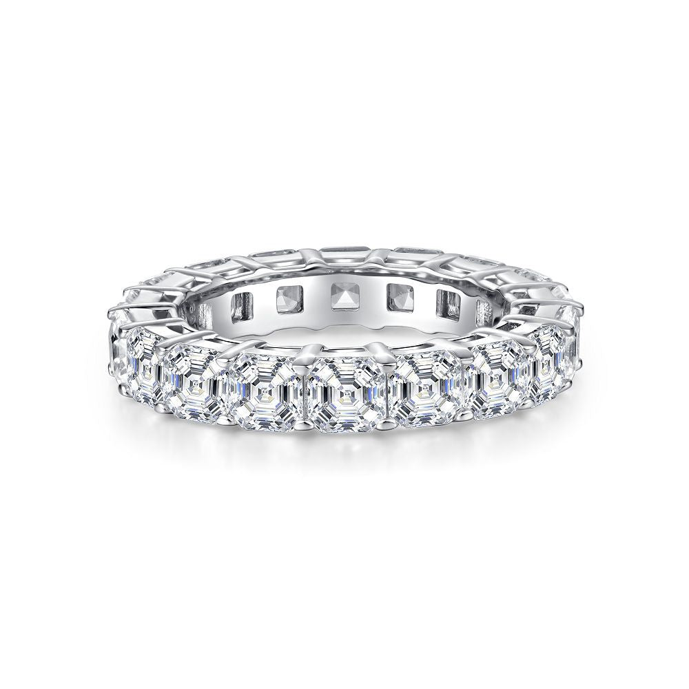 Women's & Men's Sterling Sier Diamond Stackable Zircon Full Rings