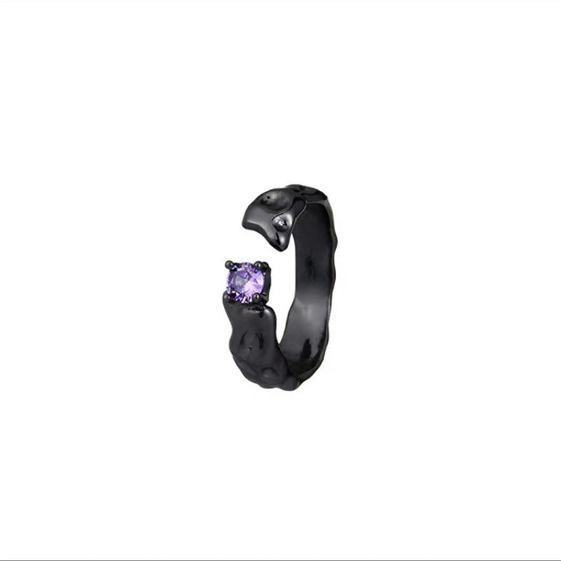 Purple Zircon Cold Wind Dark Sense Rings