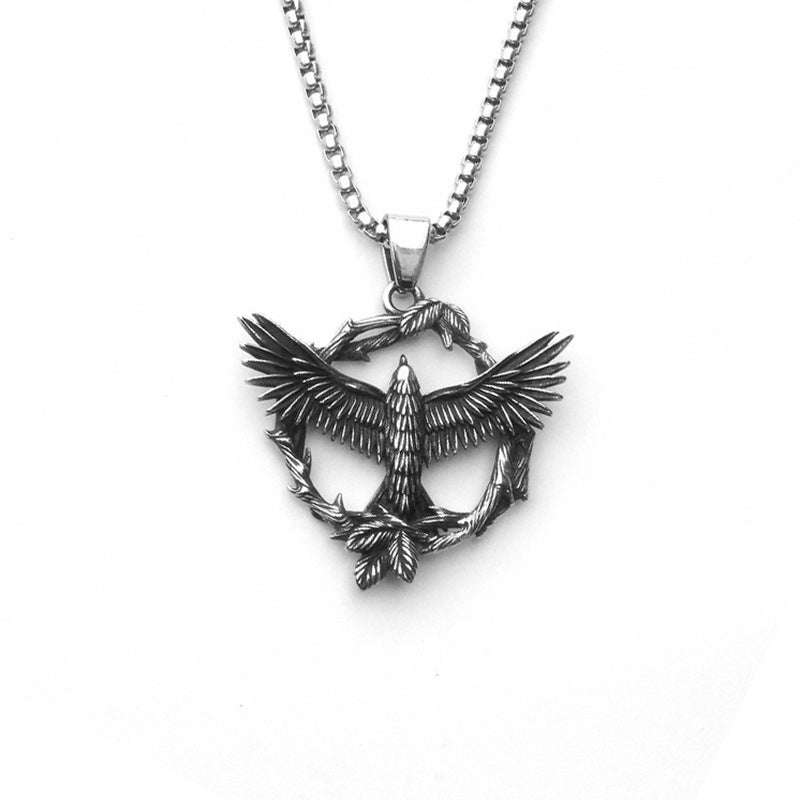 Men's Skull Titanium Steel Personality Half Face Necklaces