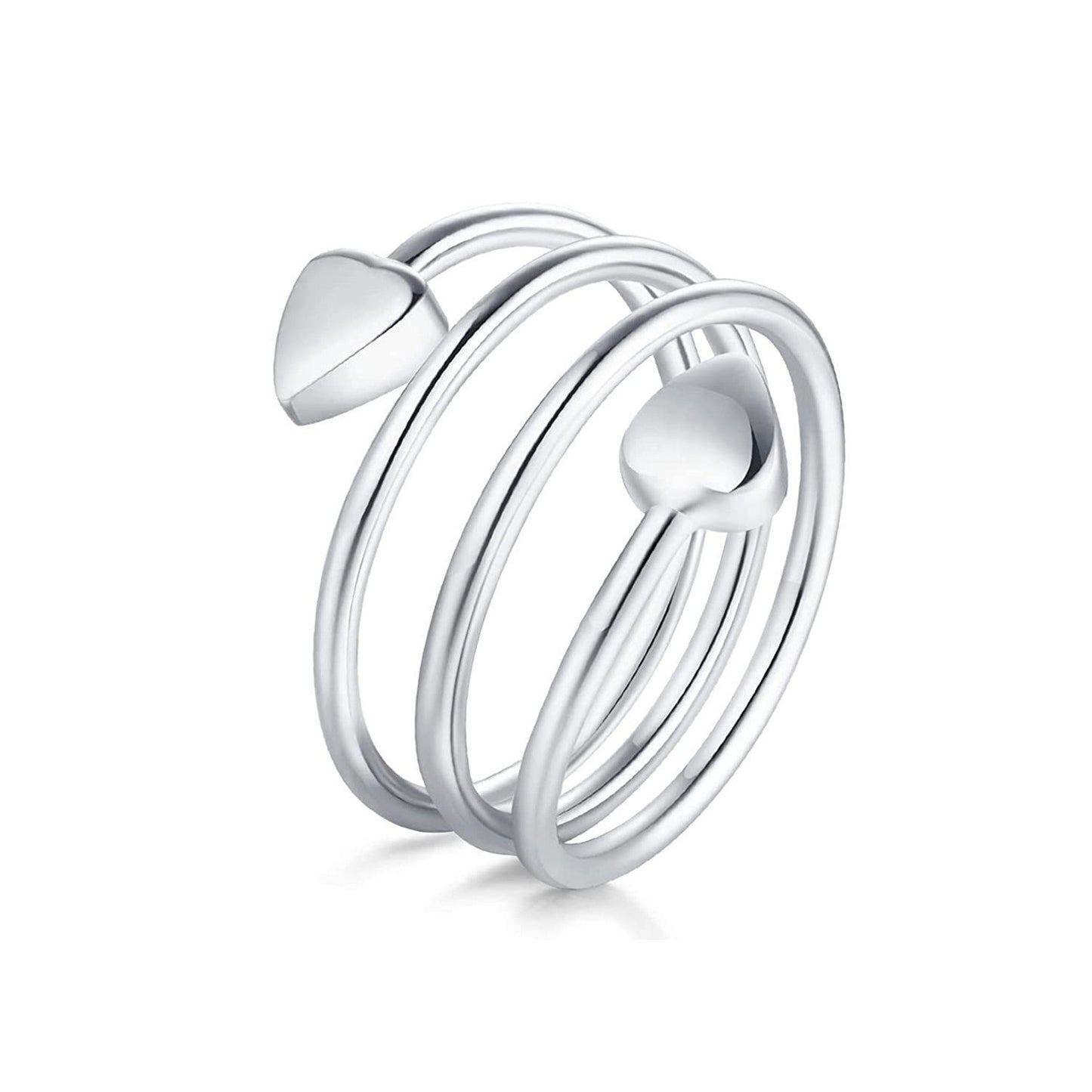 Love Magnet With Adjustable Size Spring Fashion Rings
