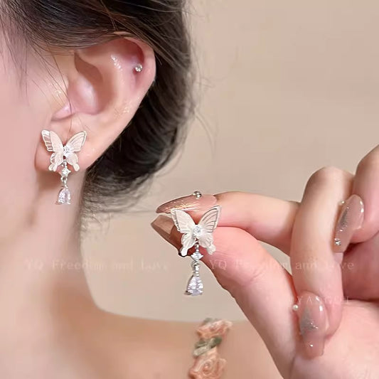 Women's Style Fairy Butterfly Three-dimensional For Sweet Earrings
