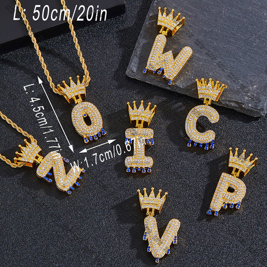 Buckle Water Drop Letter High Sense Pendants