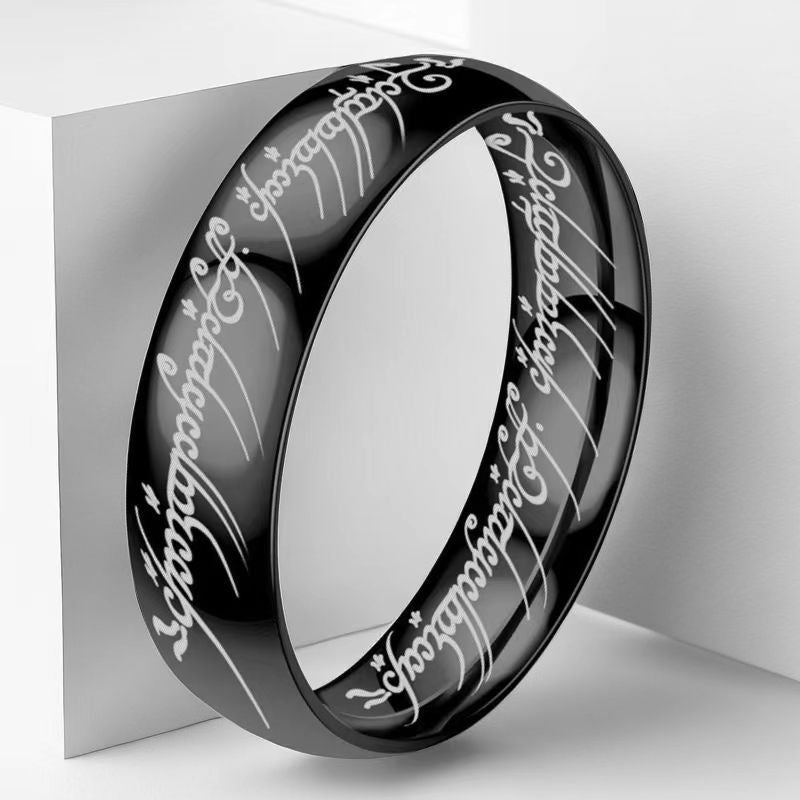 Women's & Men's Fashion Magic Lettering Titanium Design Feeling Rings