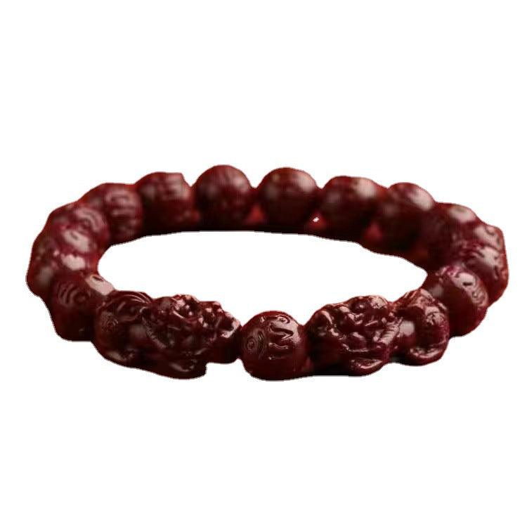 Men's Cinnabar Life Purple Gold Sand Buddha Bracelets