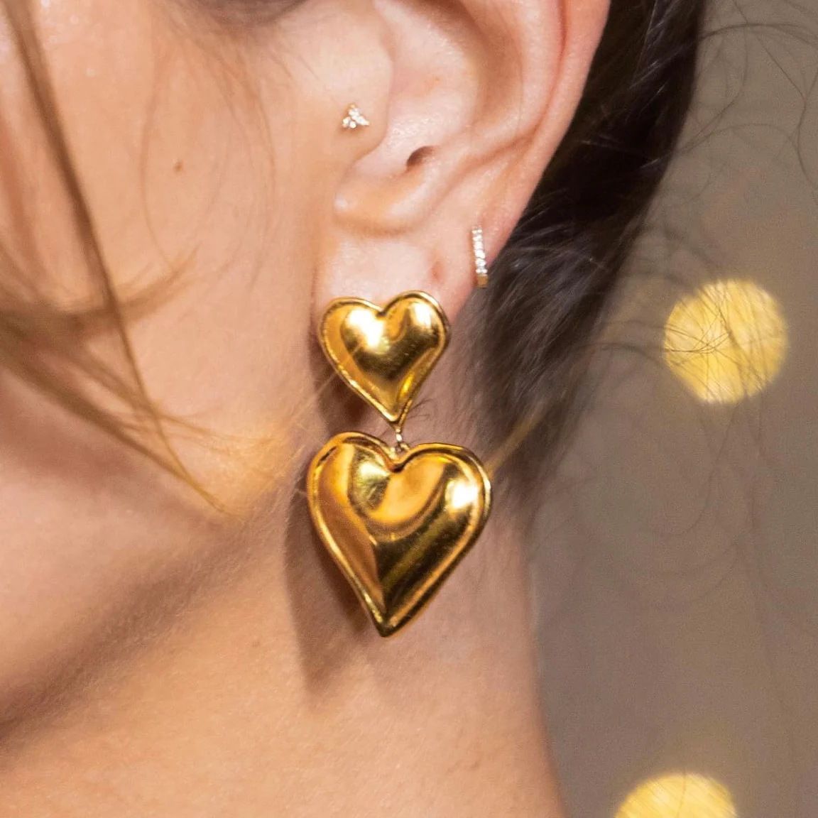 Women's Oversized Water Drop Gold-plated Teardrop Fashion Rings