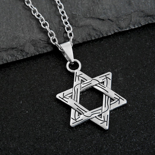 Clothing Accessories Gift Vintage Zhang Six-pointed Necklaces
