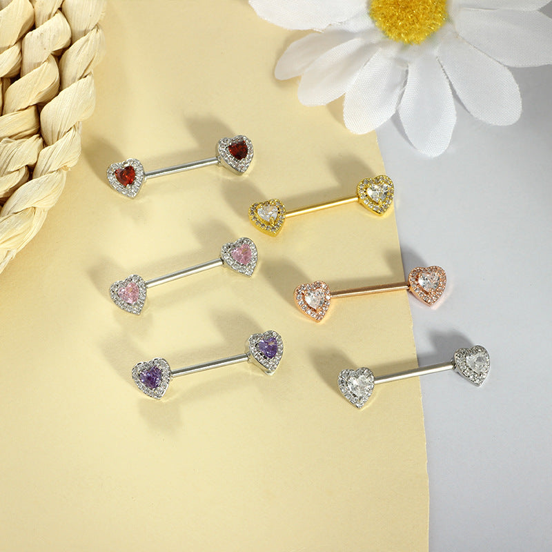 Nipple Stylish Piercing Adhesive Nail Tongue Pin Pairs Stud Earrings