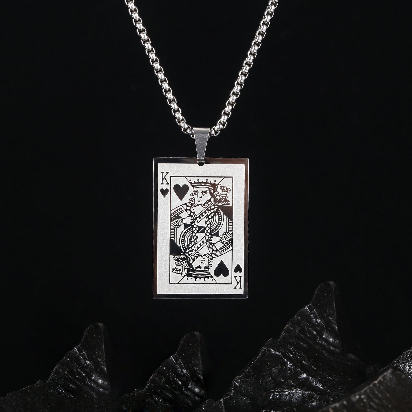 Men's Classic Poker Stainless Steel Item Fashion Pendant