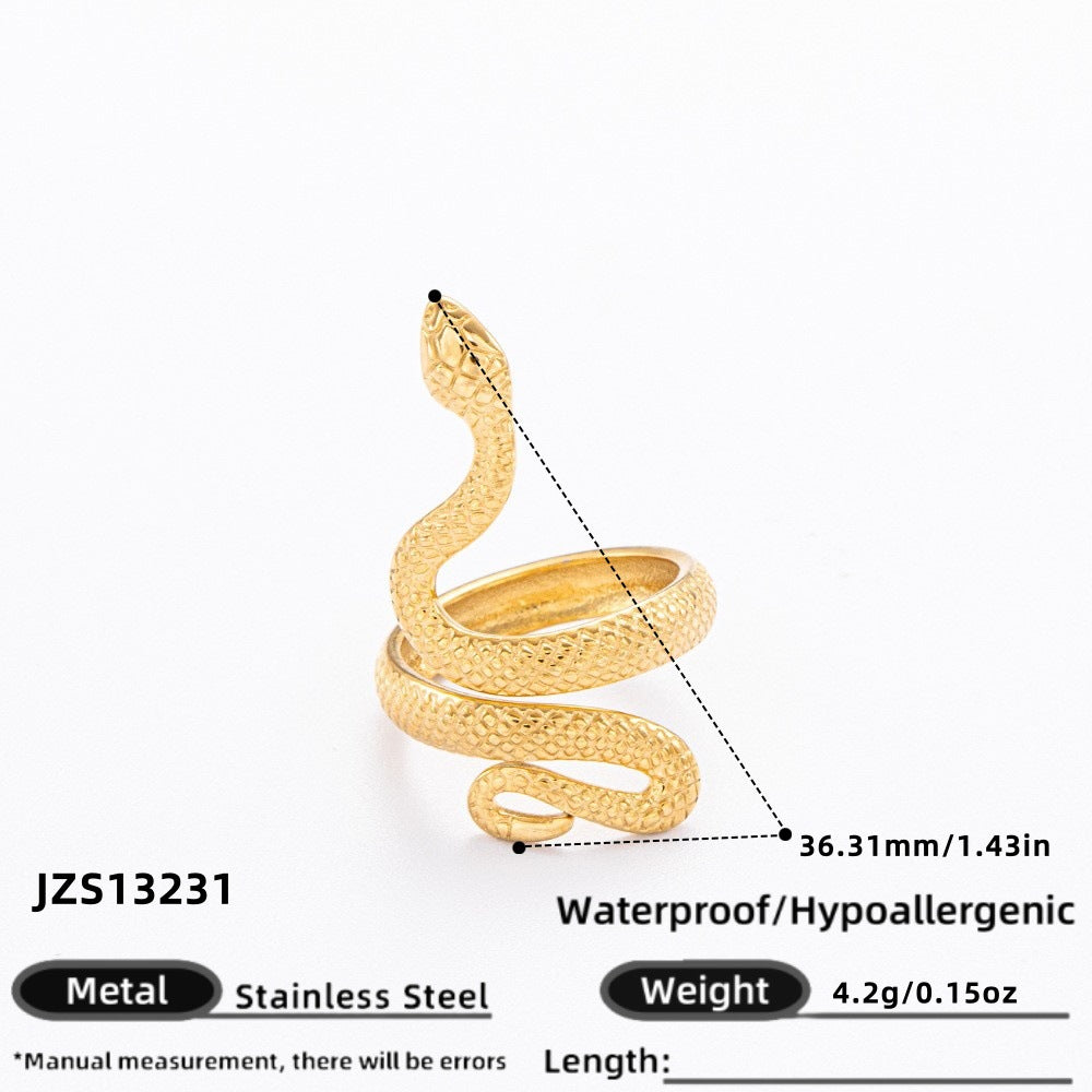 Steel Stainless Gold Plated High-grade Summer Wind Rings