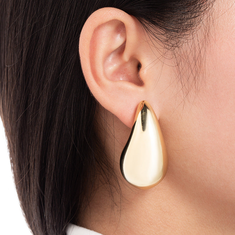 Women's Water Drop Plating Acrylic Ear Simple Earrings