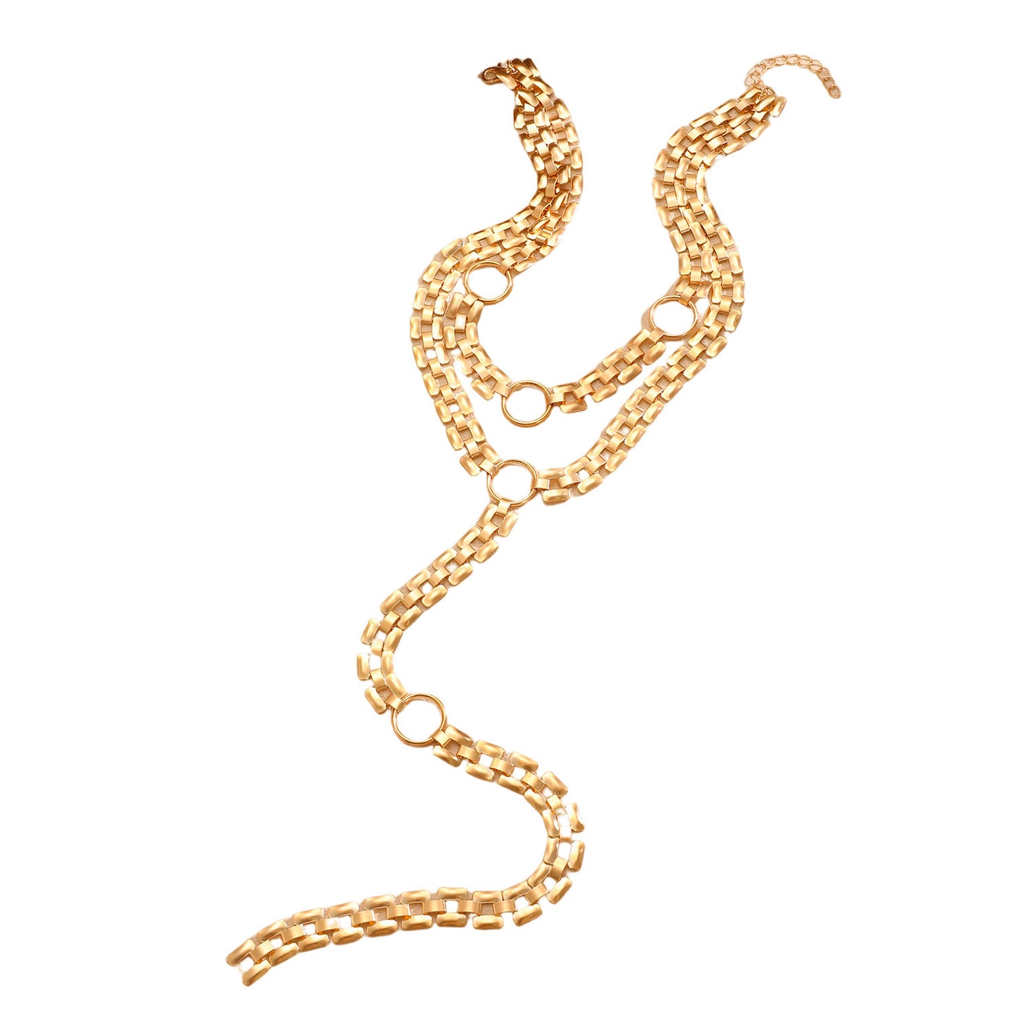 Women's Fashion Y-shaped Watch Clavicle Chain Stacked Strap Length Sweater Jewelry Set