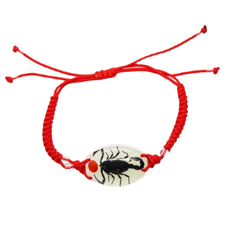 Amber Woven Real Scorpion Scenic Spot Bracelets