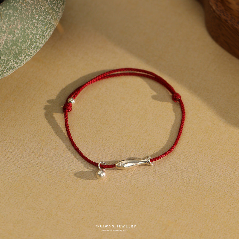 Women's Fashion Chinese Good Luck Koi Red Rope Bracelets