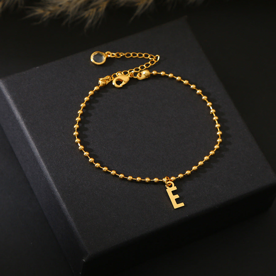 Elegant Letters High Sense English Gold Bracelets