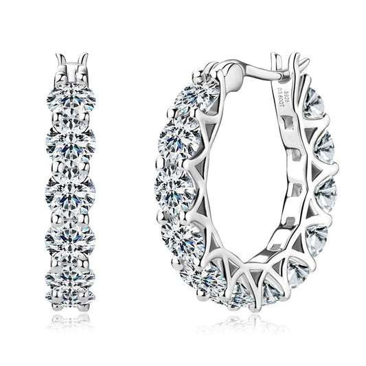 Affordable Luxury Style High-grade Sterling Sier Fashion Moissanite Earrings