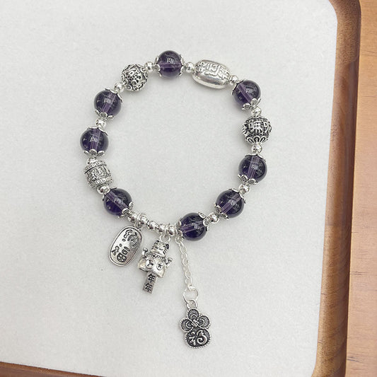Ethnic Style Lucky Cat Bag Vintage Bracelet