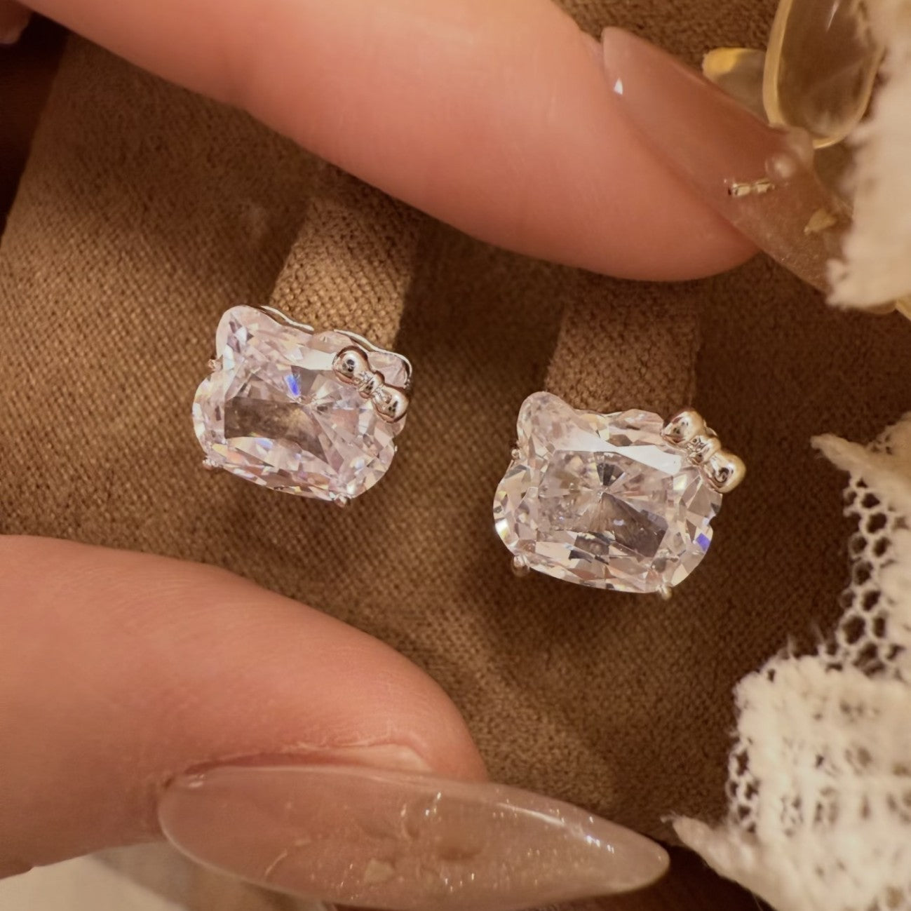 Shiny Sweet Simple Elegant Personality High Sense Stud Earrings