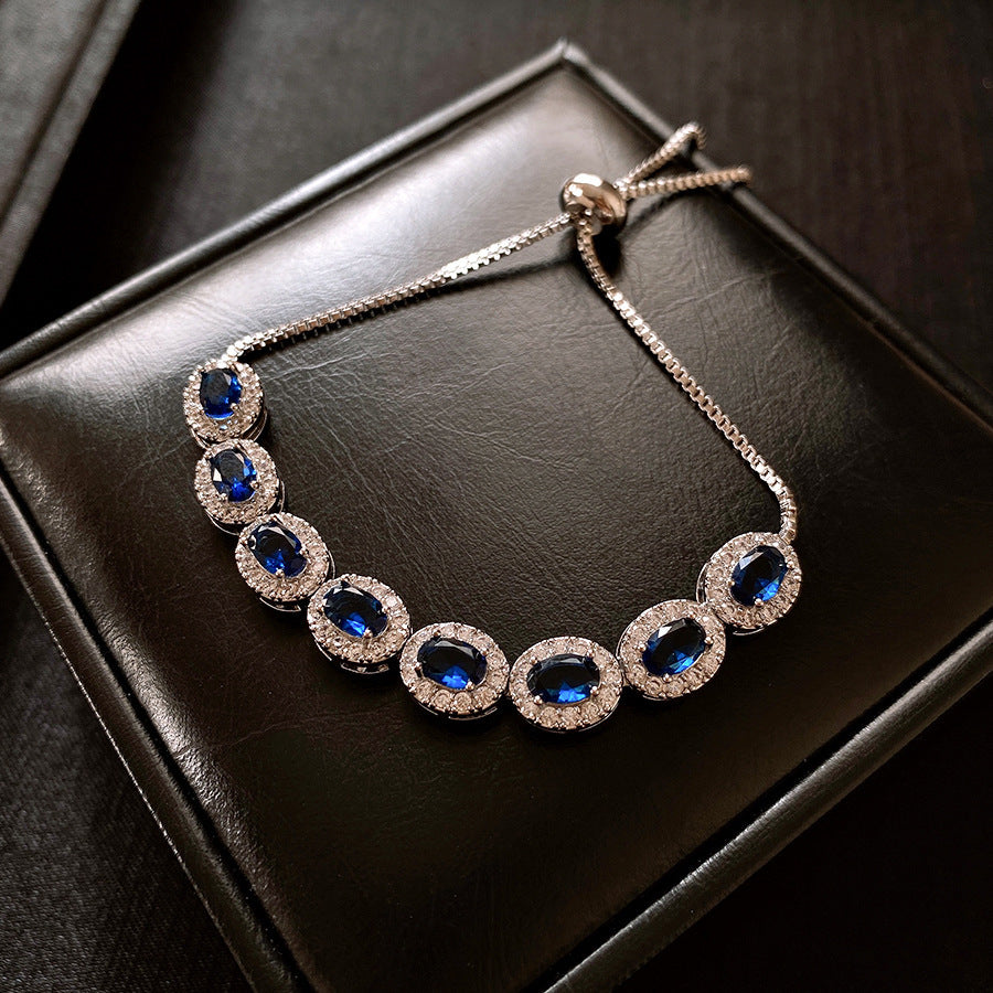 Irregular Square Flower Heart Water Drops Light Luxury High Bracelet