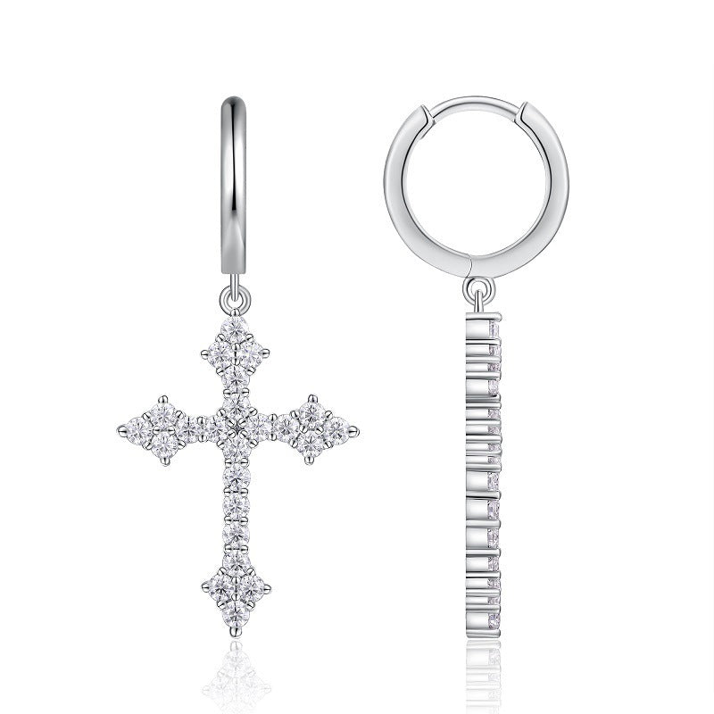 Popular Sier Ear Live Broadcast Moissanite Earrings