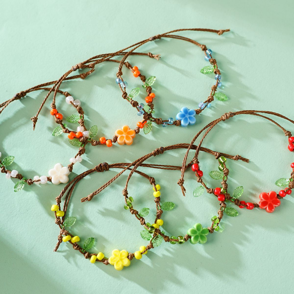 Braided Rope Clover Carrying Strap Artistic Scenic Bracelet