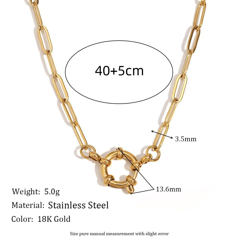 Everyday Fashion Daily Necessities Series Vacuum Electroplating Gold Protection In Necklace