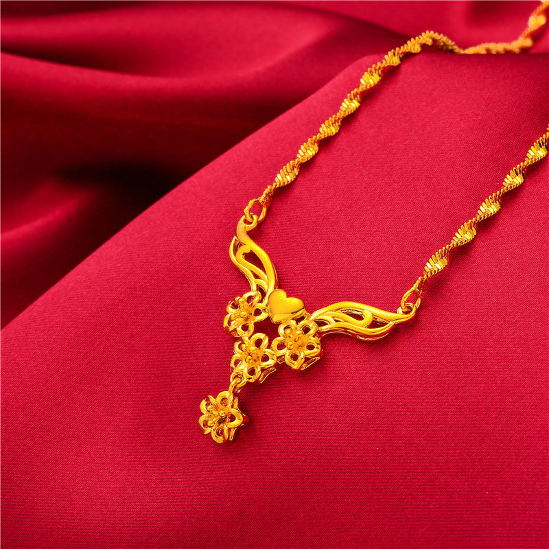 Women's Korean Style Brass Plated Vietnam Alluvial Necklaces