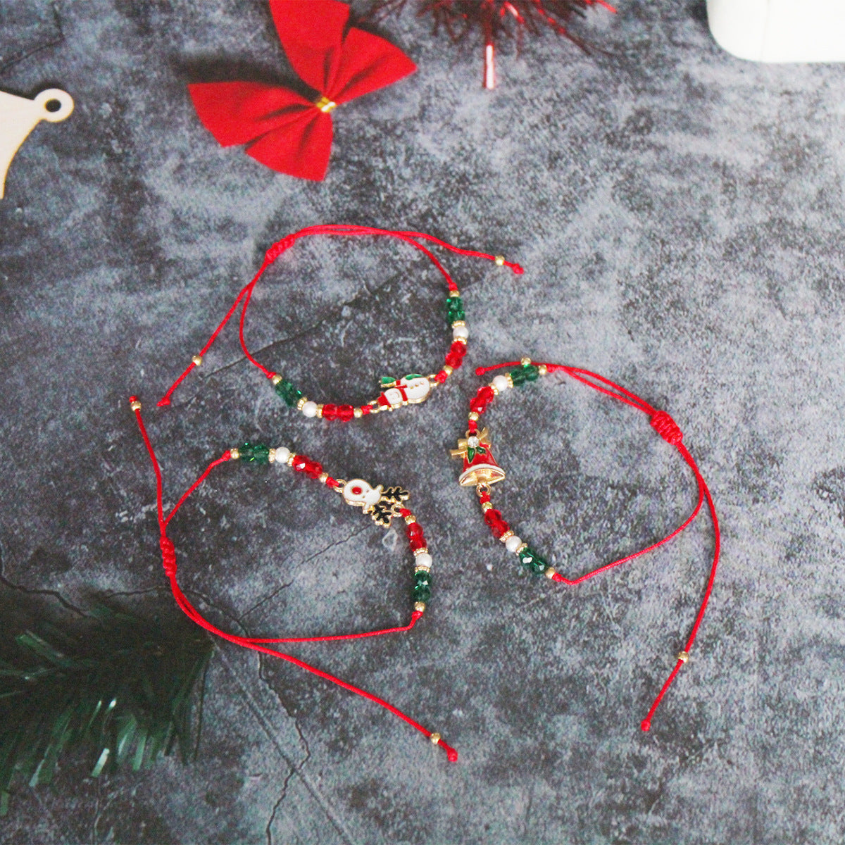 Adjustable Snowflake Santa Claus Christmas Tree Bracelets